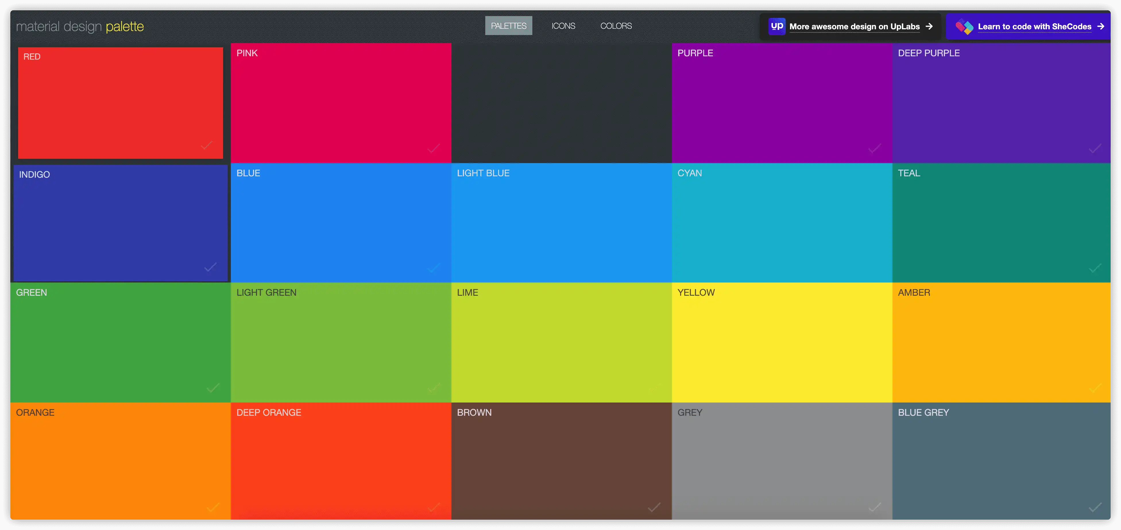 Material Palette